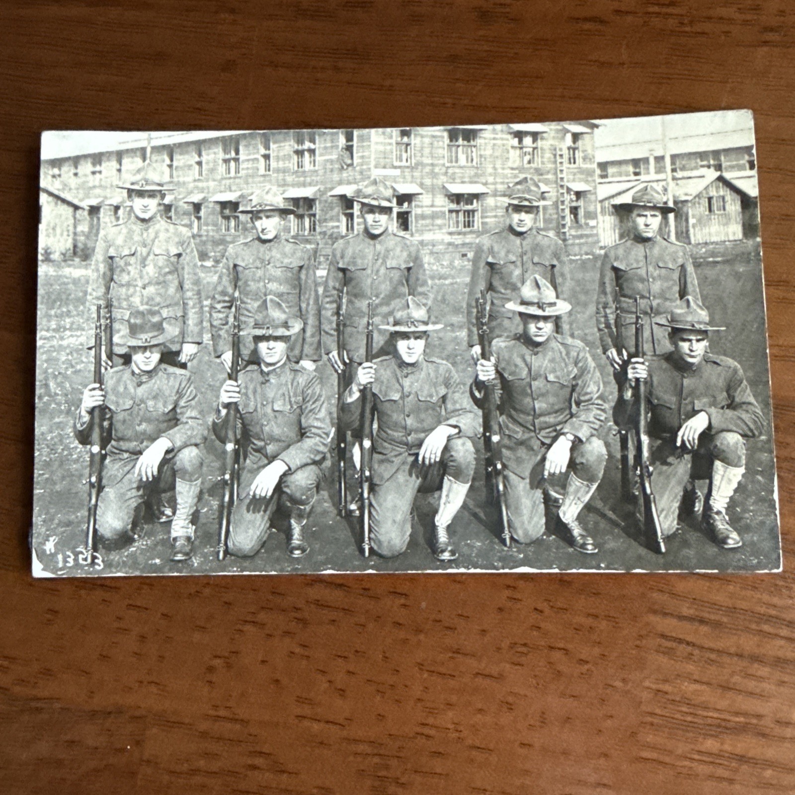 WW1  US Army Solider Real Picture Post Card RPPC Infantry Group