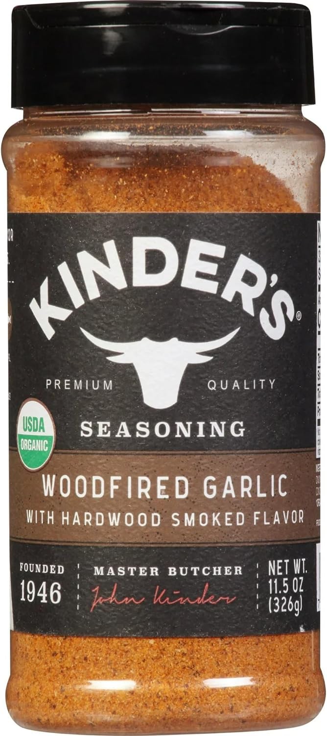 Kinder's Woodfired Garlic Seasoning with Hardwood Smoked Flavor, 326g/11.4 oz.