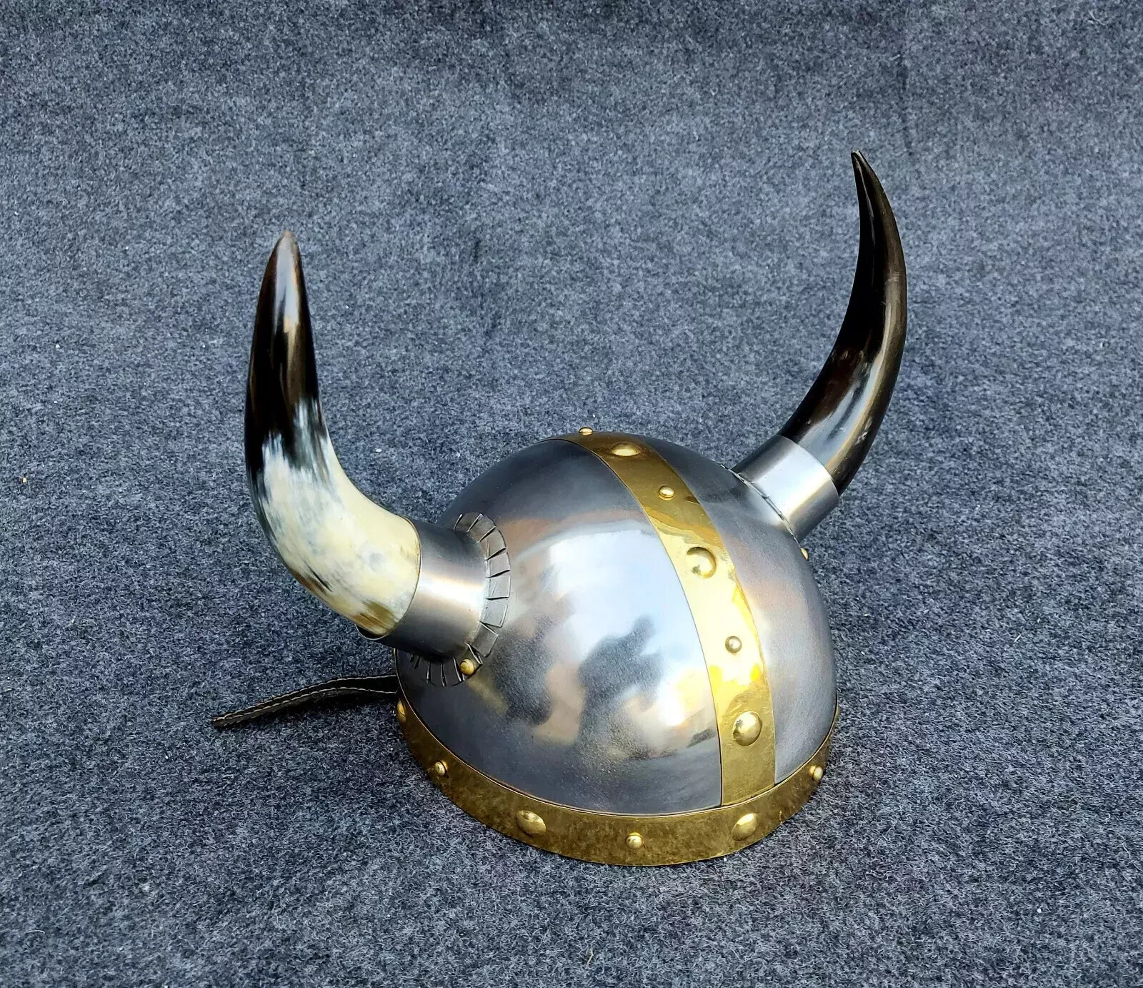 Medieval European Designer Horned Viking Look Cosplay LARP Helmet