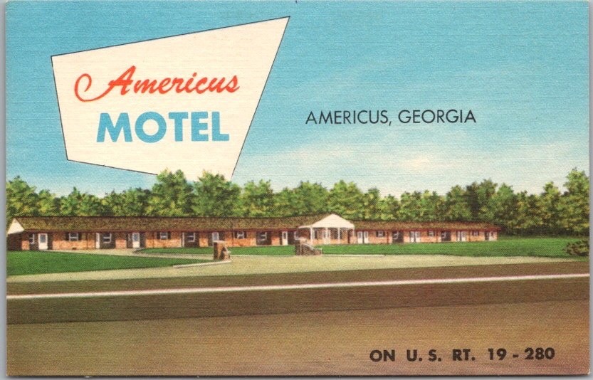 Vintage 1950s AMERICUS, Georgia Postcard \