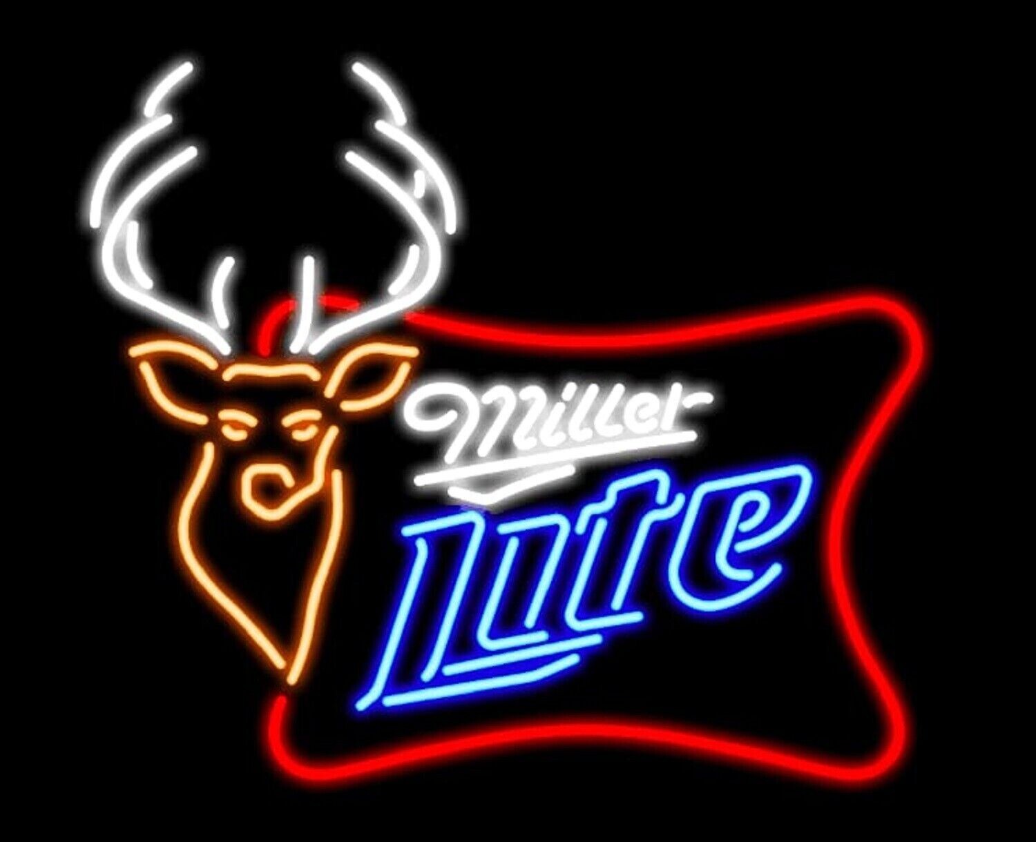 Deer Beer High Life Beer Flex LED Neon Sign Light Lamp Bar Club 24\