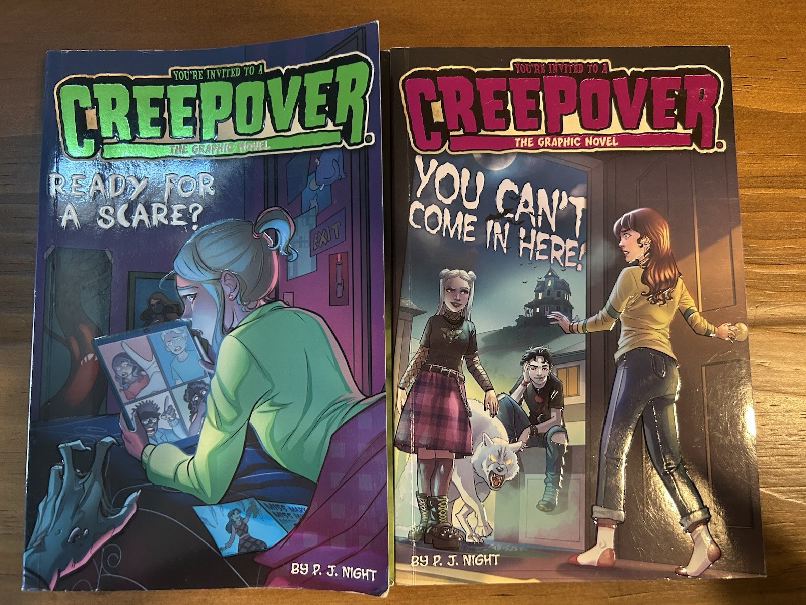 Creepover Graphic Novels #2 Ready For A Scare & #3 You Can’t Come In Here