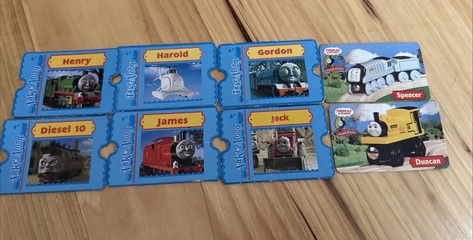 Lot Of 8 Take Along 2002-2005 Thomas The Tank Engine Character Collector Cards