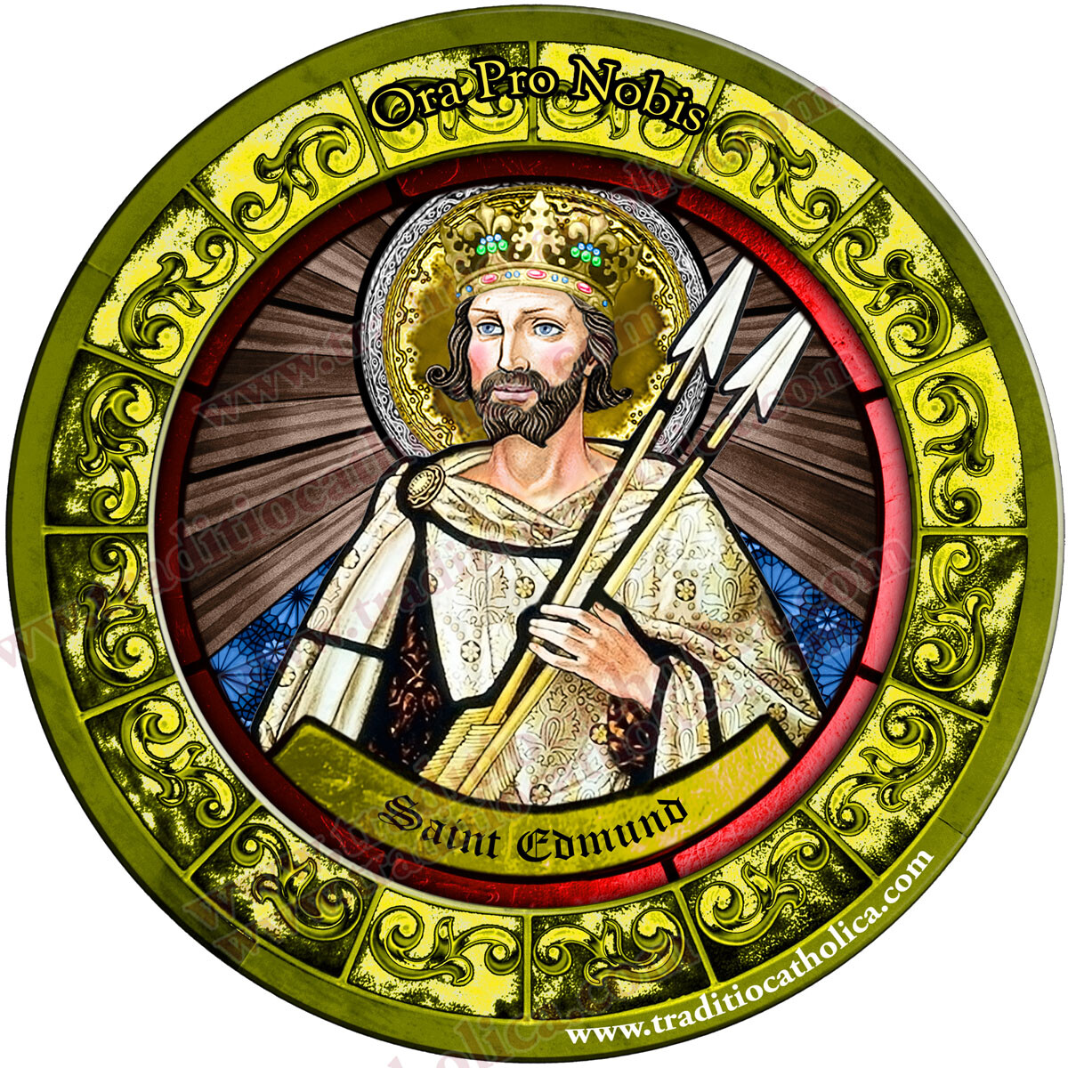 Saint Edmund the Martyr patron of pandemics magnets