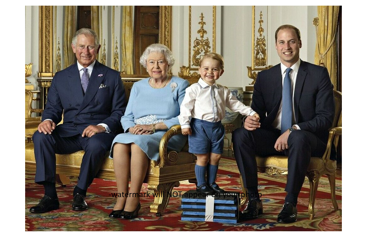 Queen Elizabeth II And Heirs PHOTO Prince Charles William George Royal Family