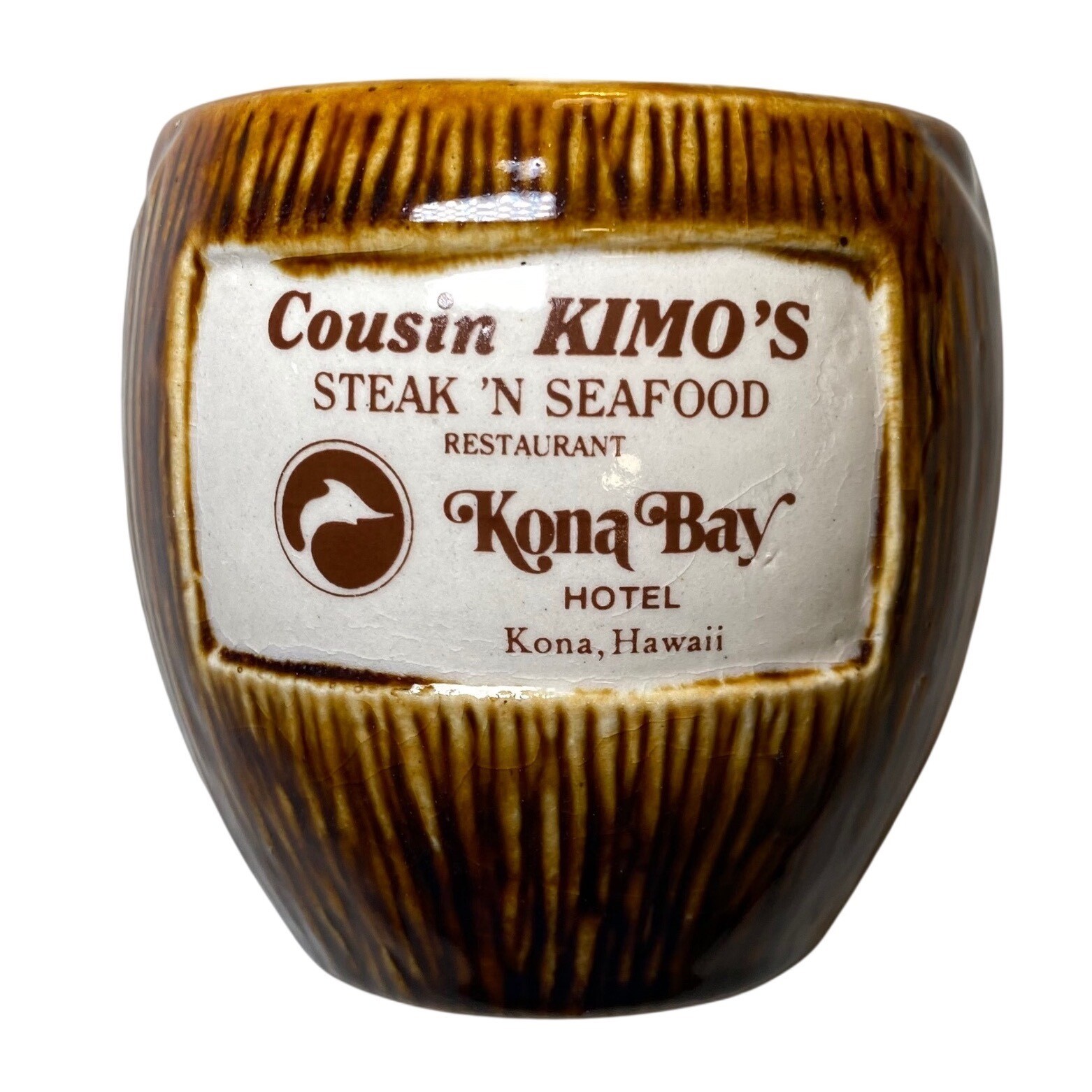 Vintage Cousin Kimo's Kona Bay Hotel Hawaii Daga Tiki Mug Ceramic 4