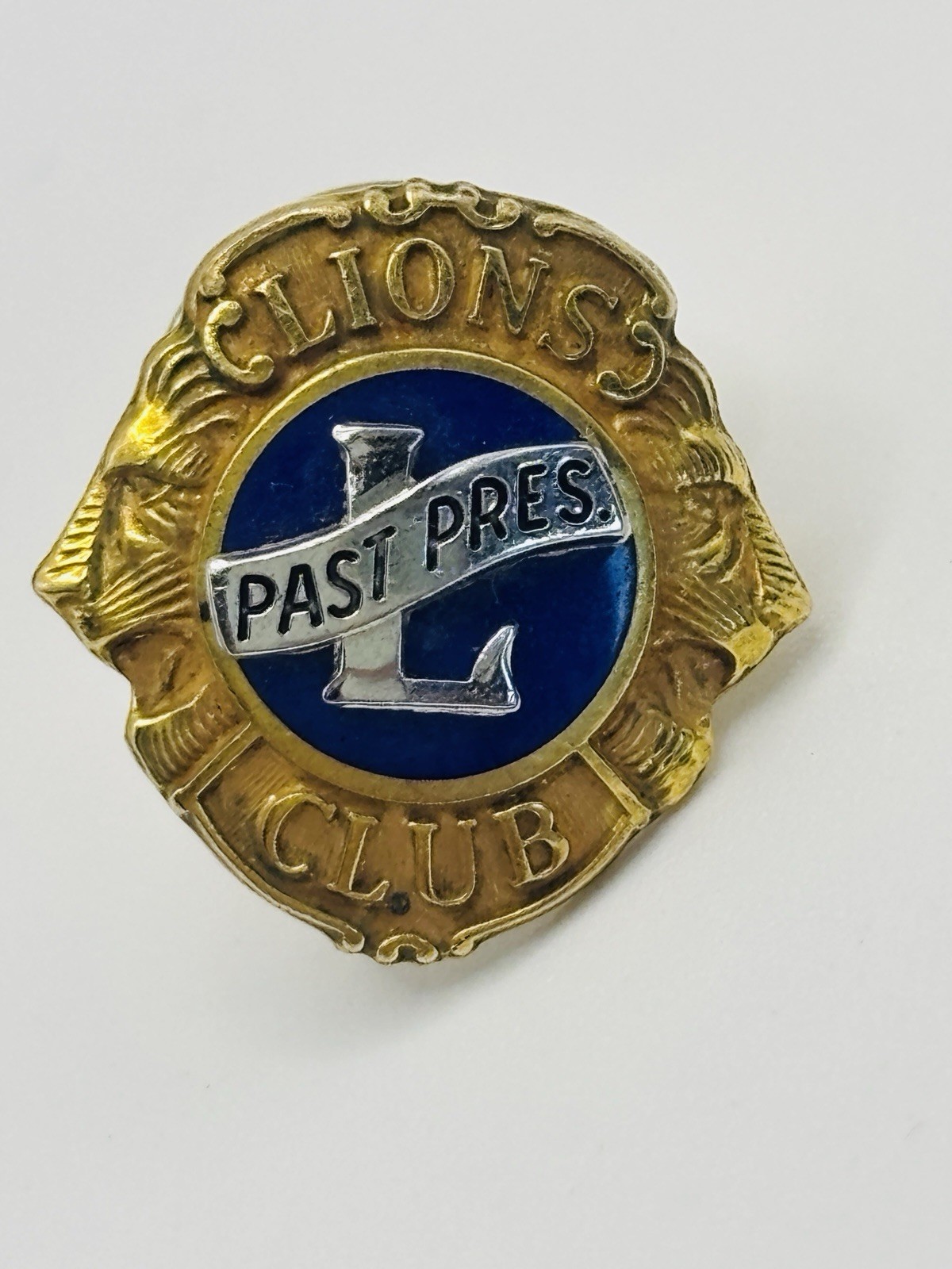 Vintage Lions Club Past President Pin Leavens 1/10 10K Gold Filled Sterling Vintage Lions Club Past President Pin Leavens 1/10 10K Gold Filled Sterling