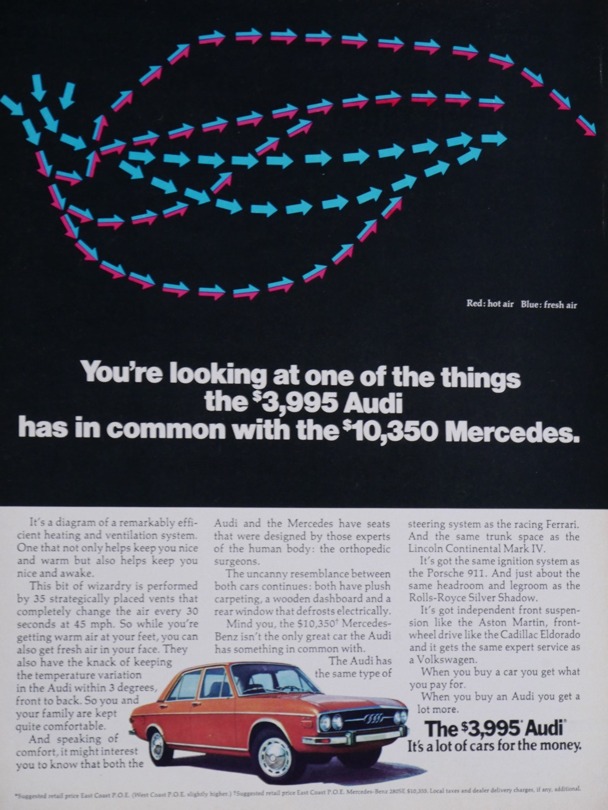 1973 Audi Sedan Vintage Original Print Ad-8.5 x 11\