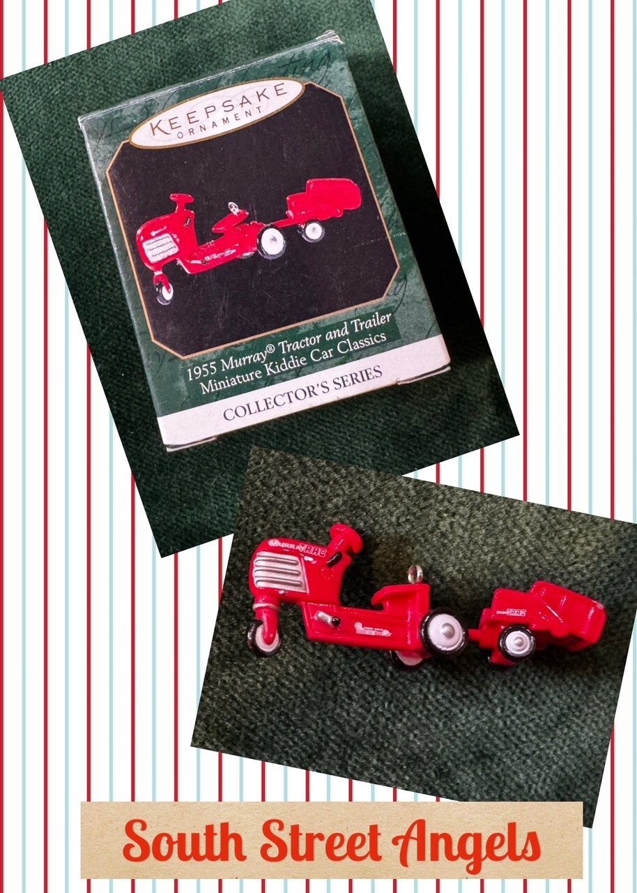VINTAGE HALLMARK ORNAMENT 1955 MURRAY TRACTOR MINIATURE KIDDIE CAR CLASSICS 1999 VINTAGE HALLMARK ORNAMENT 1955 MURRAY TRACTOR MINIATURE KIDDIE CAR CLASSICS 1999