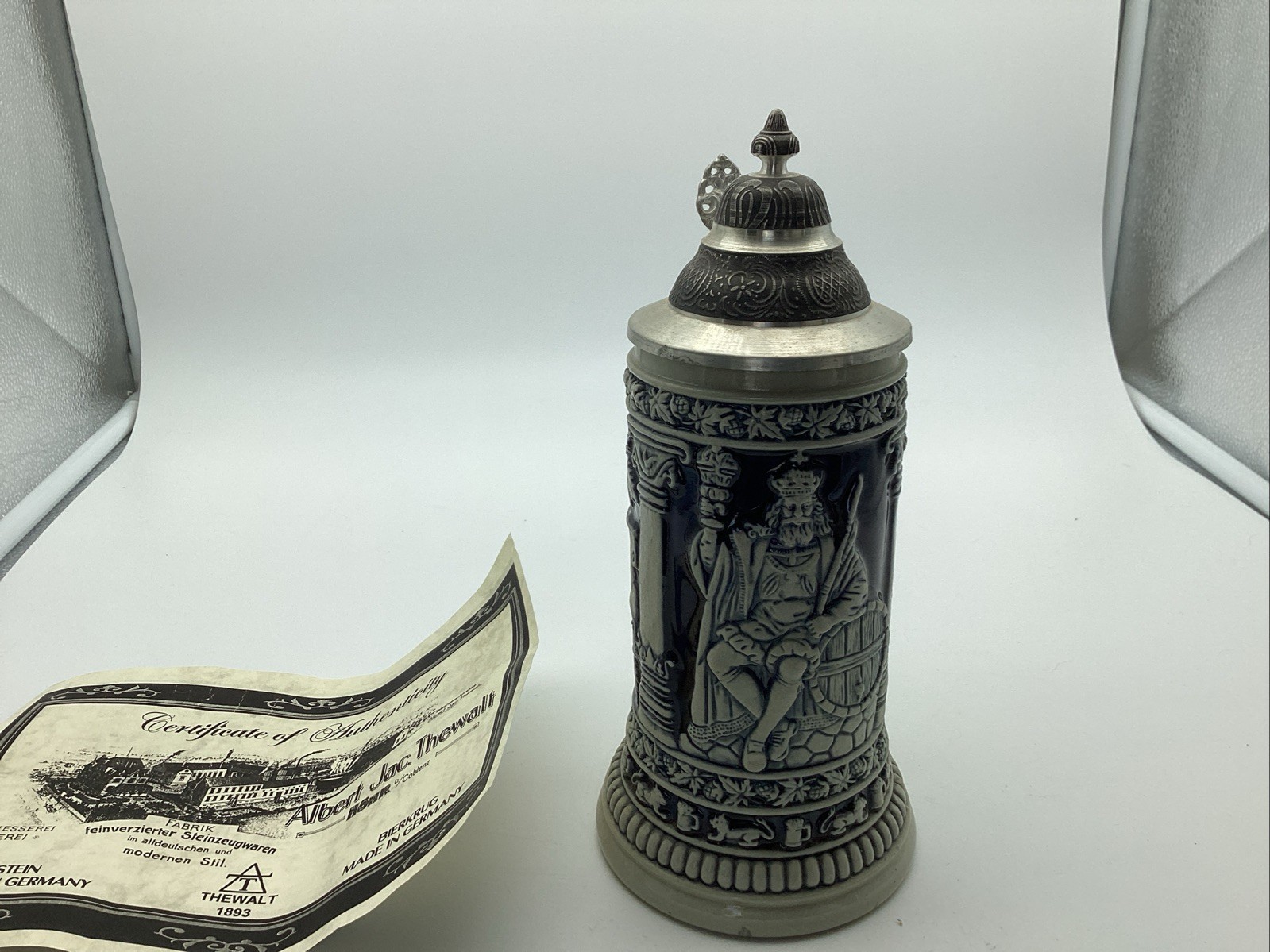 Albert Jac Thewalt Gambrinus King Of Beers Beer Steinle Ltd Ed#283/2500 COA Albert Jac Thewalt Gambrinus King Of Beers Beer Steinle Ltd Ed#283/2500 COA