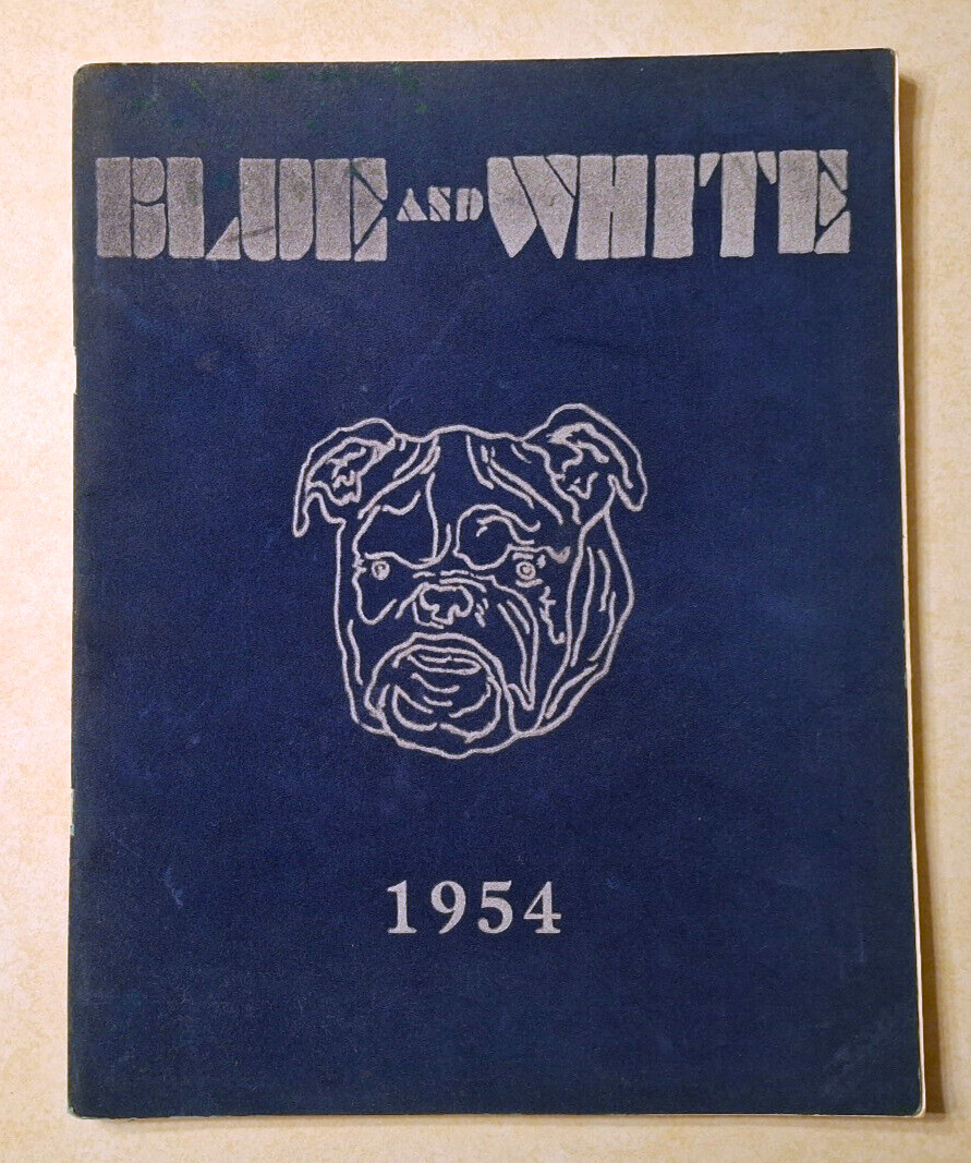 Vintage Bangor Maine Junior High School Yearbook ME 1954 Blue and White History