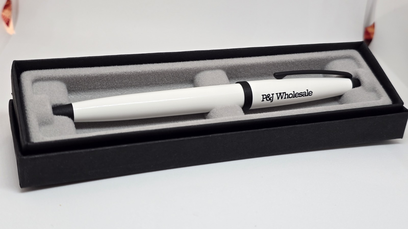 Cross Solo Ballpoint Pen White – P&J Wholesale Logo – New in Box – From Seattle