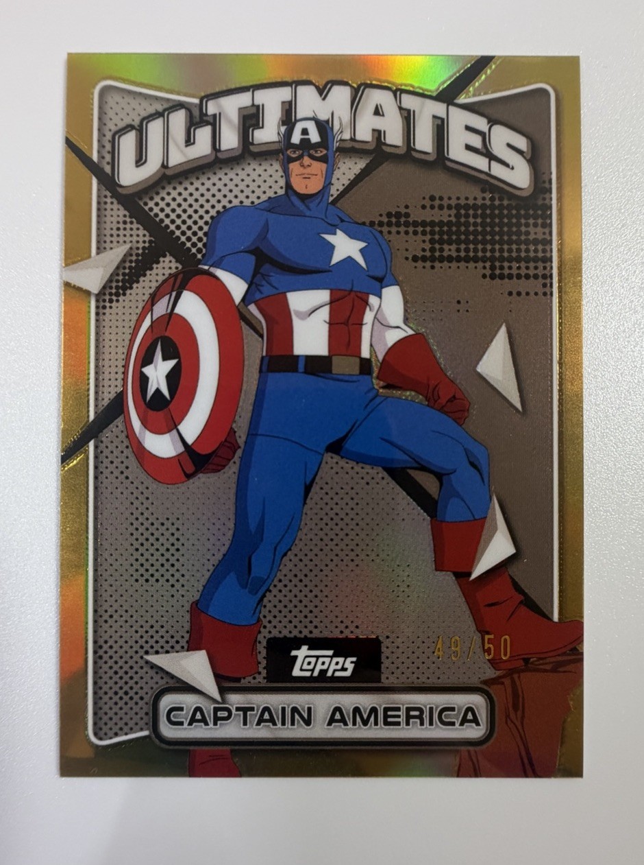 2025 Topps Finest X-Men ‘97 Captain America Gold Refractor /50
