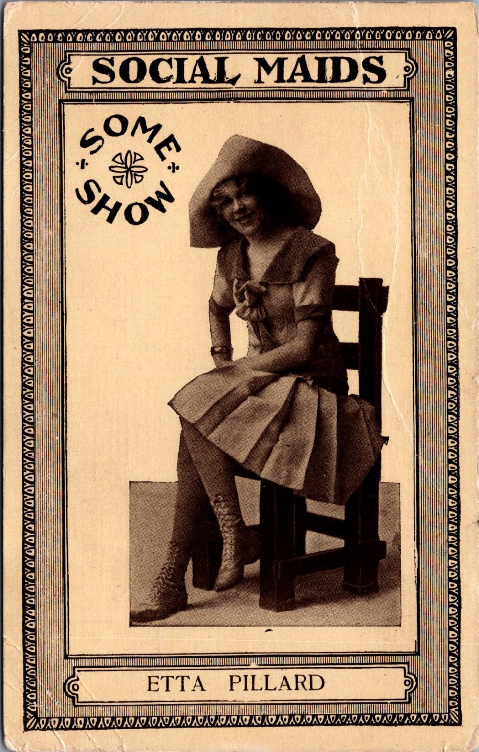 Etta Pillard Vaudeville Show Postcard Kraus Mfg. Co. Gayety Theatre NY