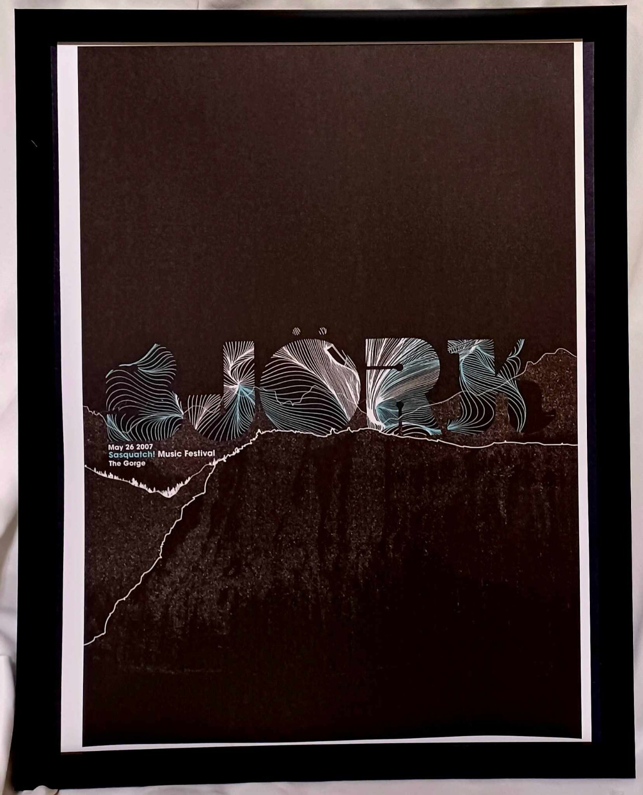 BJORK George, WA May 26, 2007 11x14 FRAMED Vintage Concert Tour Poster Art Print BJORK George, WA May 26, 2007 11x14 FRAMED Vintage Concert Tour Poster Art Print