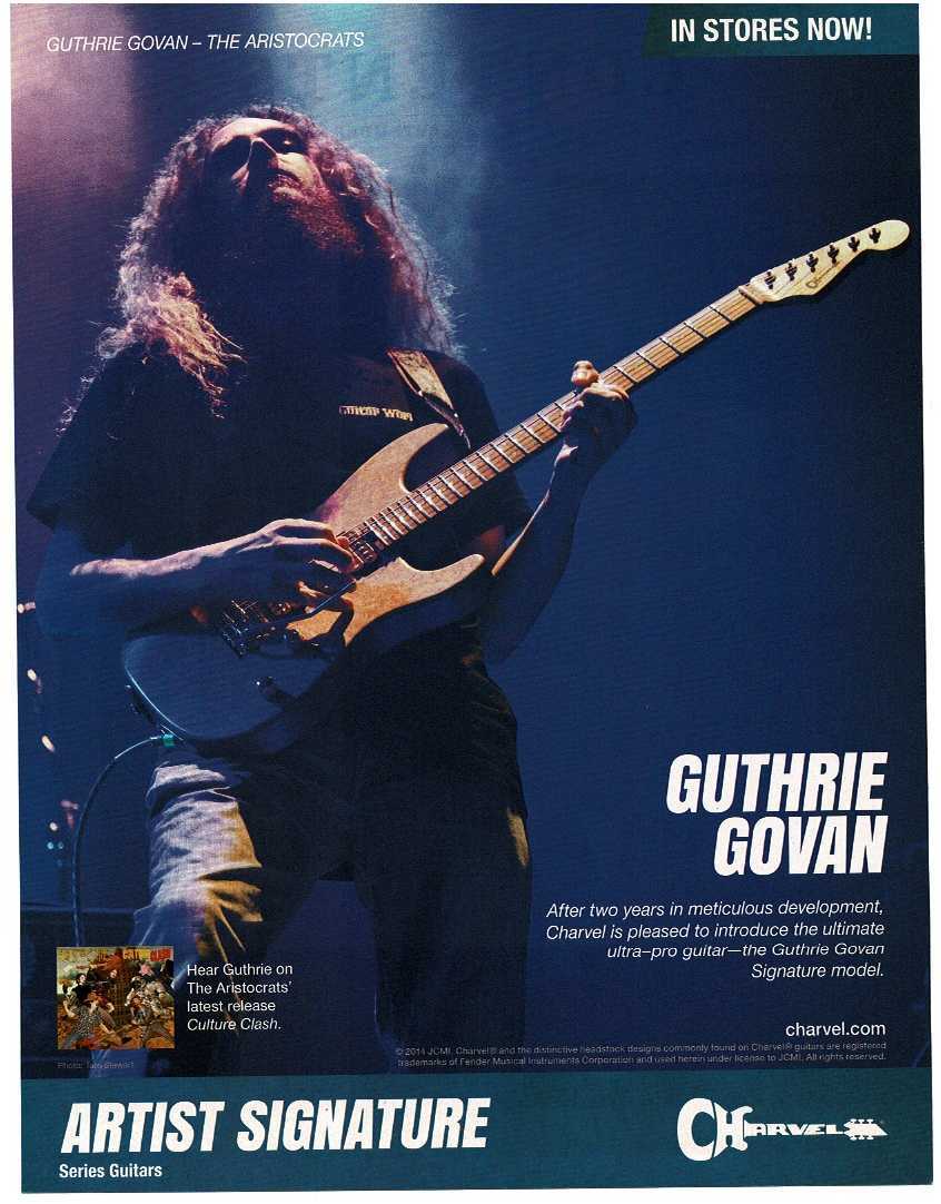 2014 CHARVEL San Dimas Electric Guitar Guthrie Govan The Aristocrats magazine ad