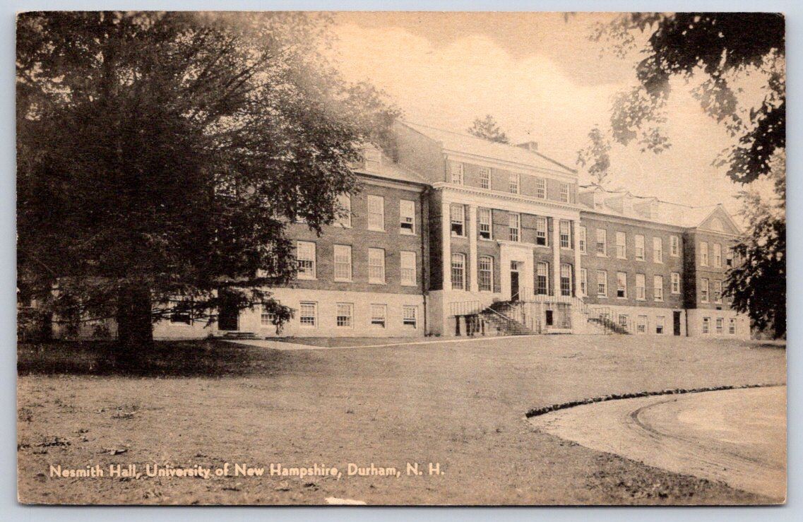 West Nottingham Vintage New Hampshire Postcard DURHAM Nesmith Hall Unh 1944