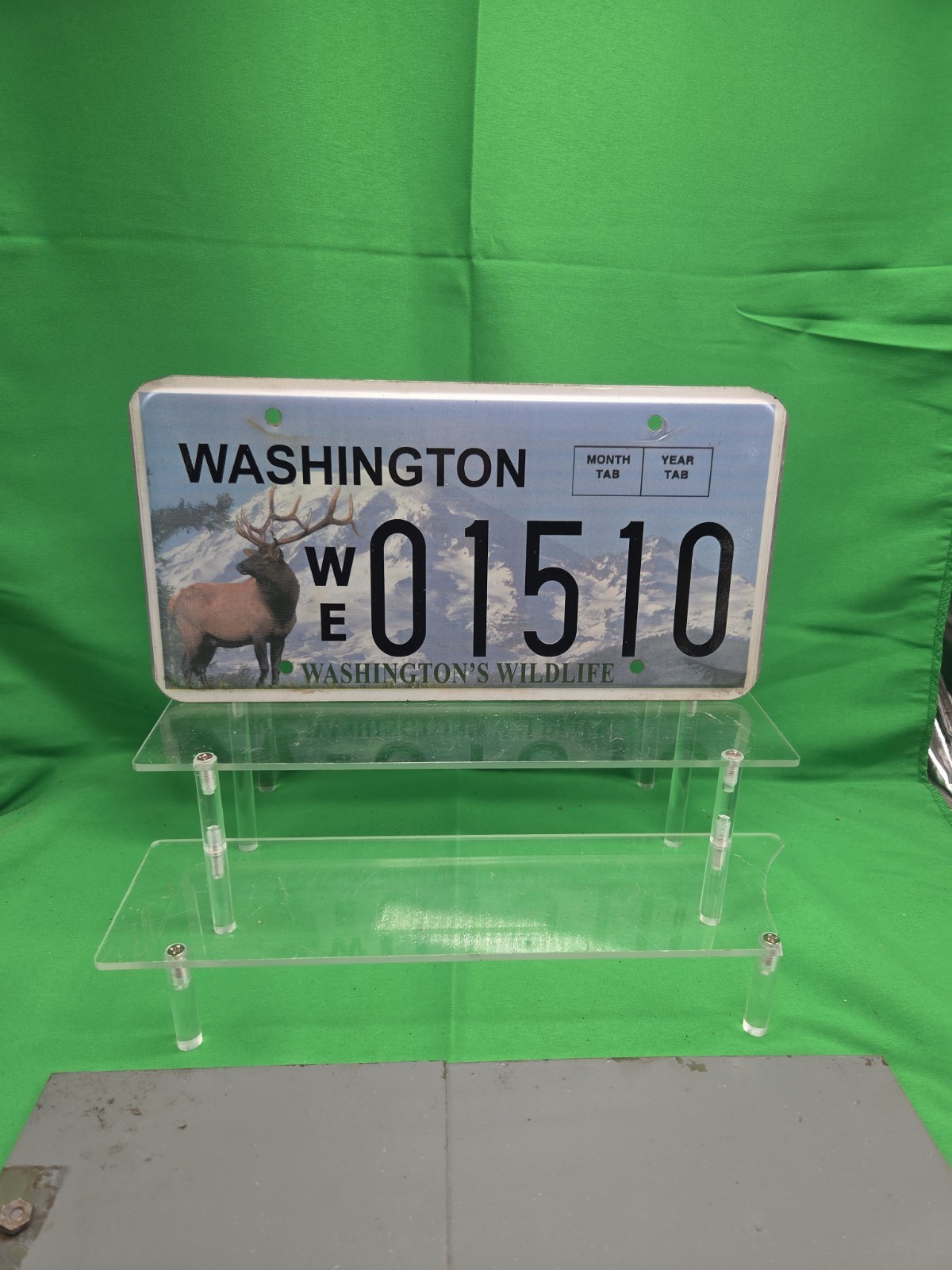  Washington State Wildlife w/elk License Plate WA WE01510 w/no tabs USA