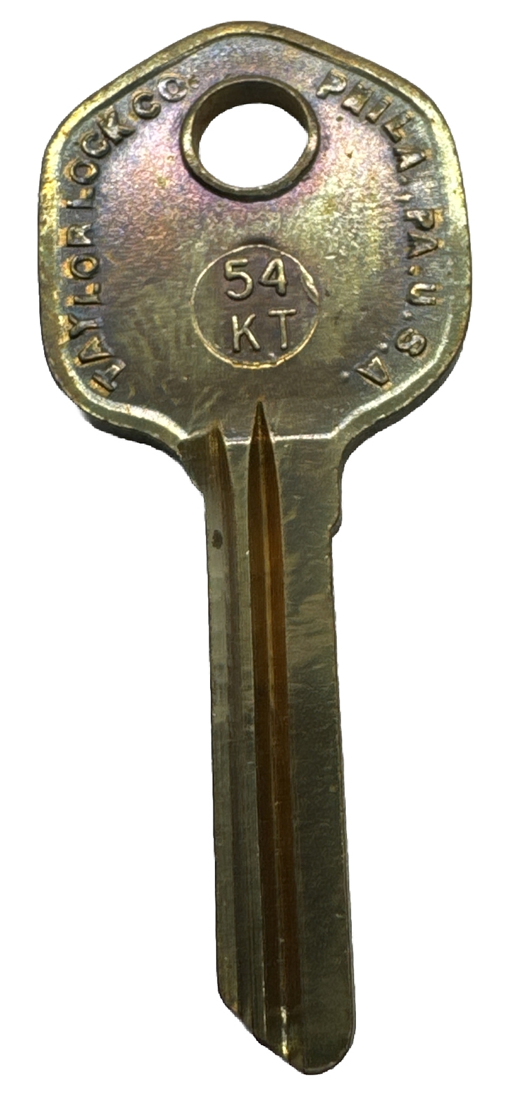 VINTAGE Taylor Lock Co, 54KT, KW2. Uncut Key Blank