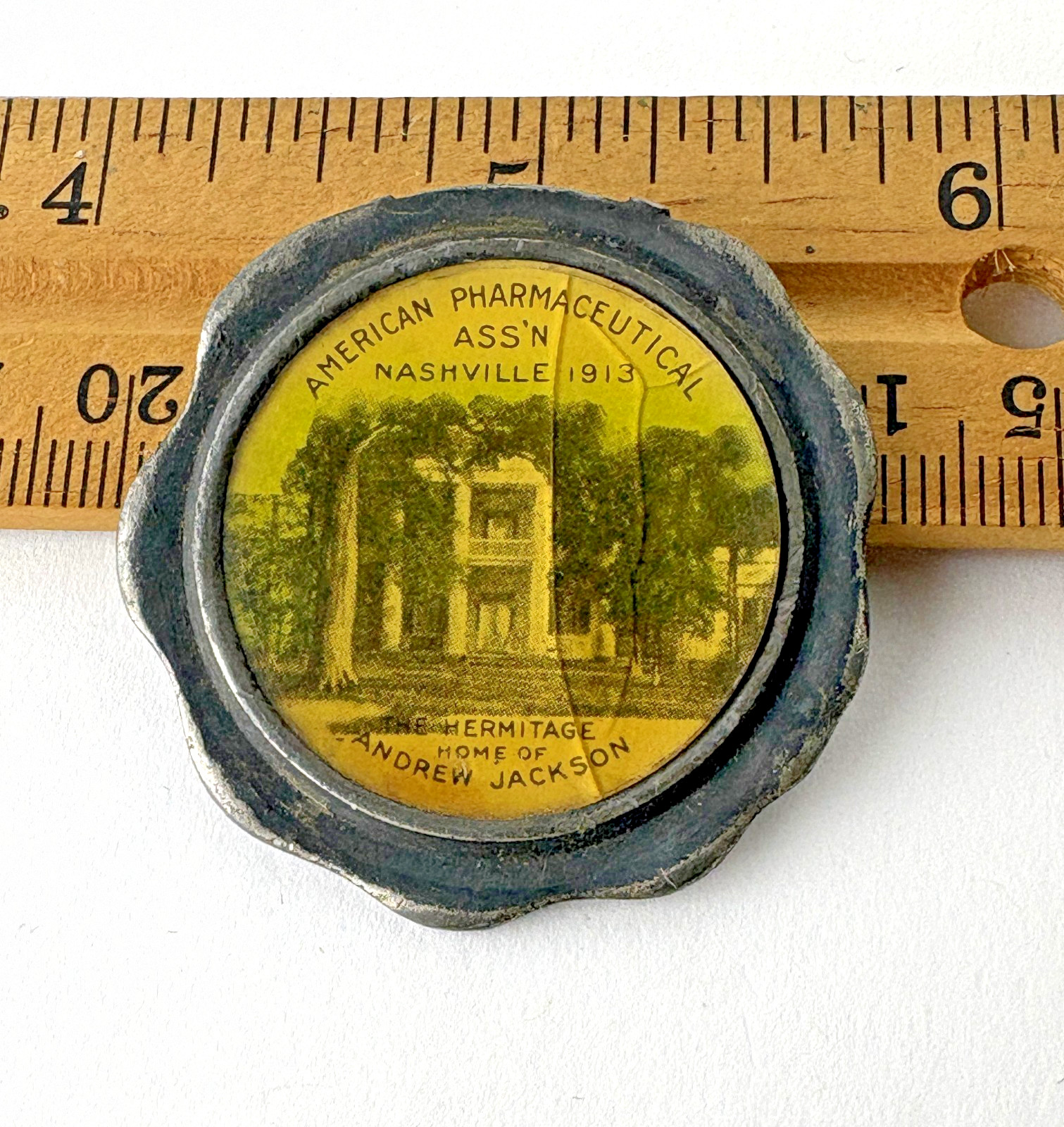 American Pharmaceutical  1913 Convention Badge ANDREW JACKSON Nashville  TN