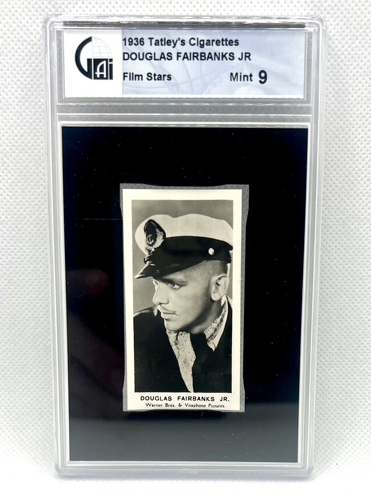 1936 TATLEY’S CIGARETTES DOUGLAS FAIRBANKS *RARE* ((TATLEY BACK)) GAI 9 MINT