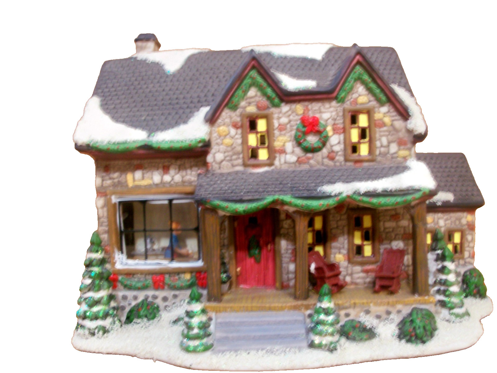 KOHLS 2007 ST NICHOLAS SQUARE STONE CABIN INCLUDING ORIGINAL BOX* EX +