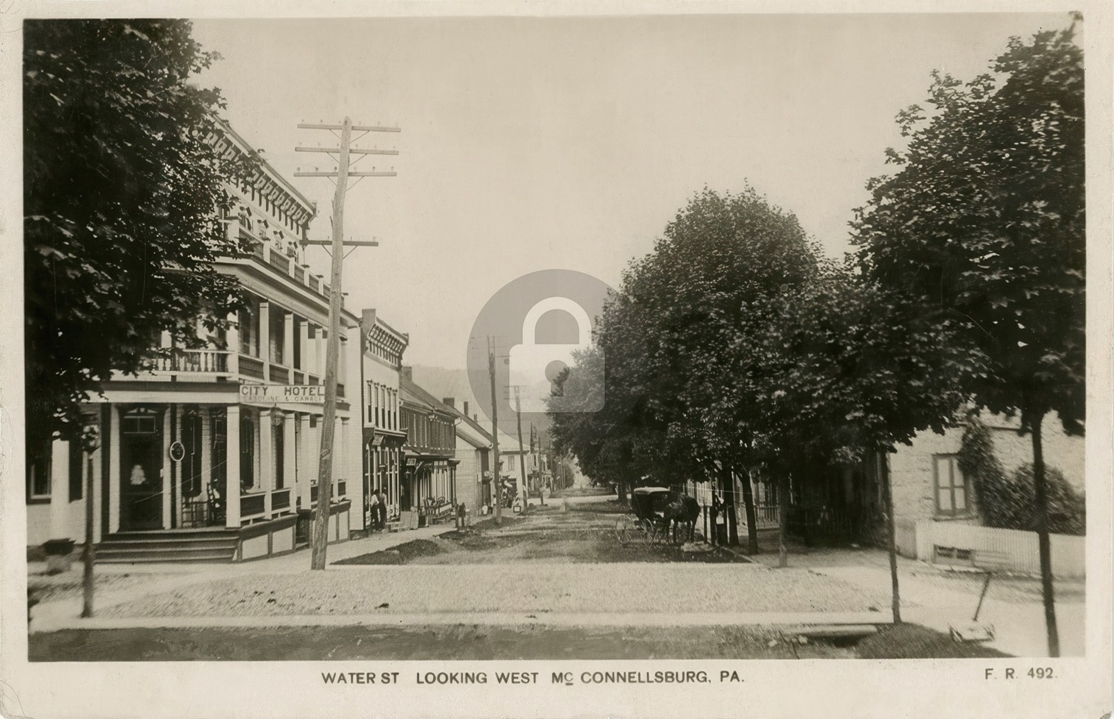 Early Lincoln Highway MCCONNELLSBURG PA Fulton Co RPPC Photo Postcard COPY