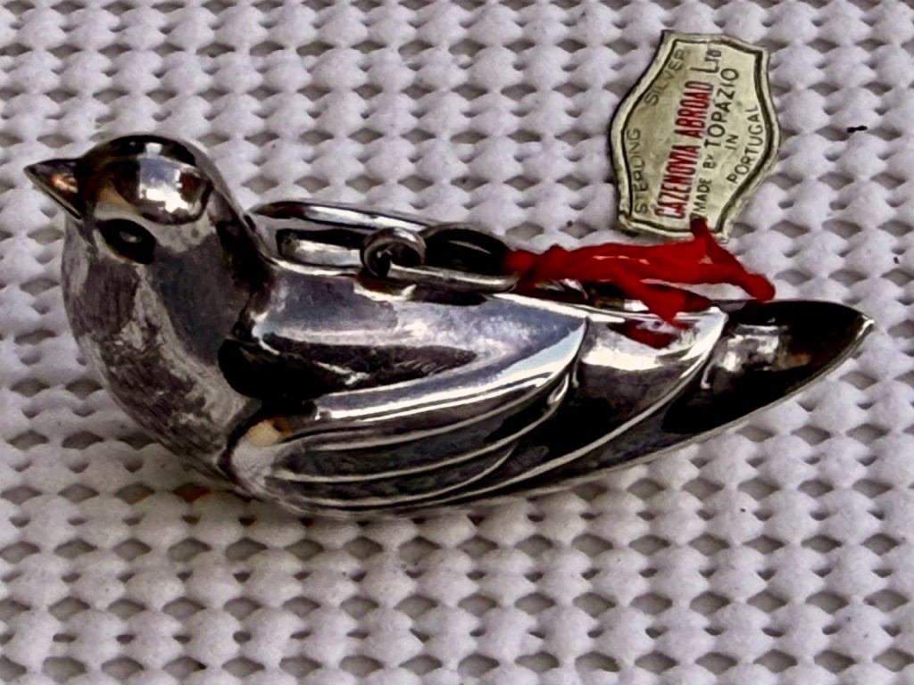 Cazenovia Abroad Topazio Sterling Silver Peace Dove Christmas Ornament - Pendant Cazenovia Abroad Topazio Sterling Silver Peace Dove Christmas Ornament - Pendant