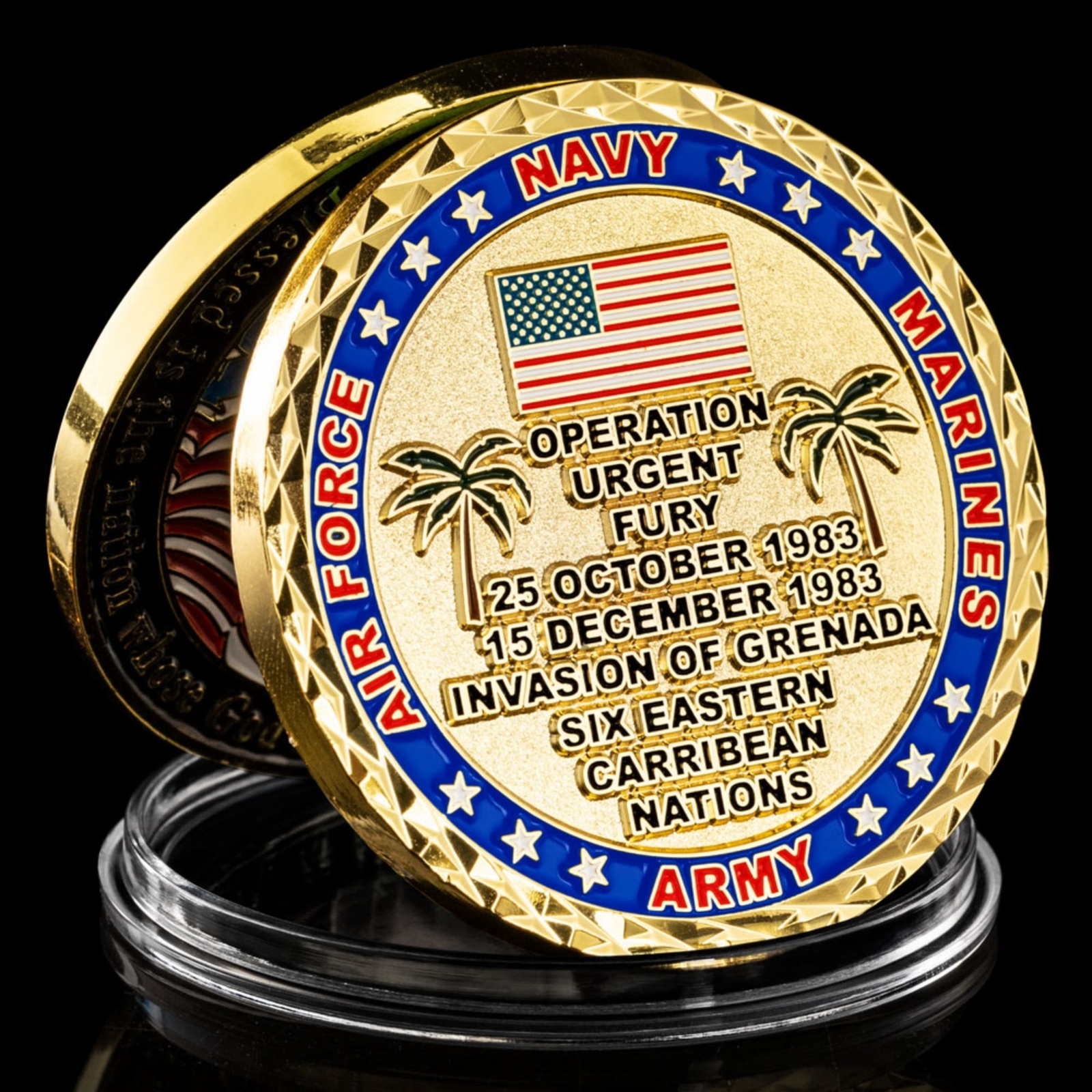Operation Urgent Fury Invasion of Grenada Challenge Coin Operation Urgent Fury Invasion of Grenada Challenge Coin