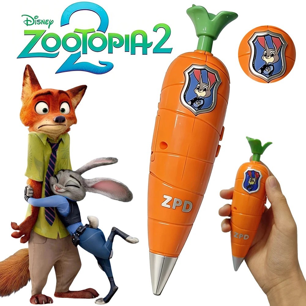 Zootopia 2 Carrot Recorder Pen | Judy & Nick Style for Kids | 60s Mini.