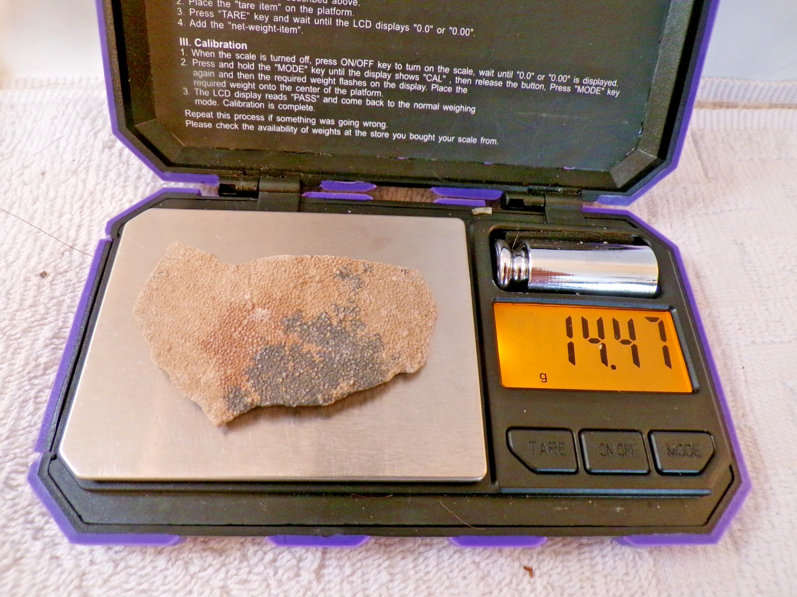 Fossil Jurassic Dinosaur Eggshell Section, 14.47 Grams, Patagonia Argentina - #3