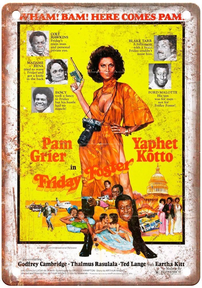 Friday Foster Vintage Movie Poster Old Retro Look Metal Sign MP1650