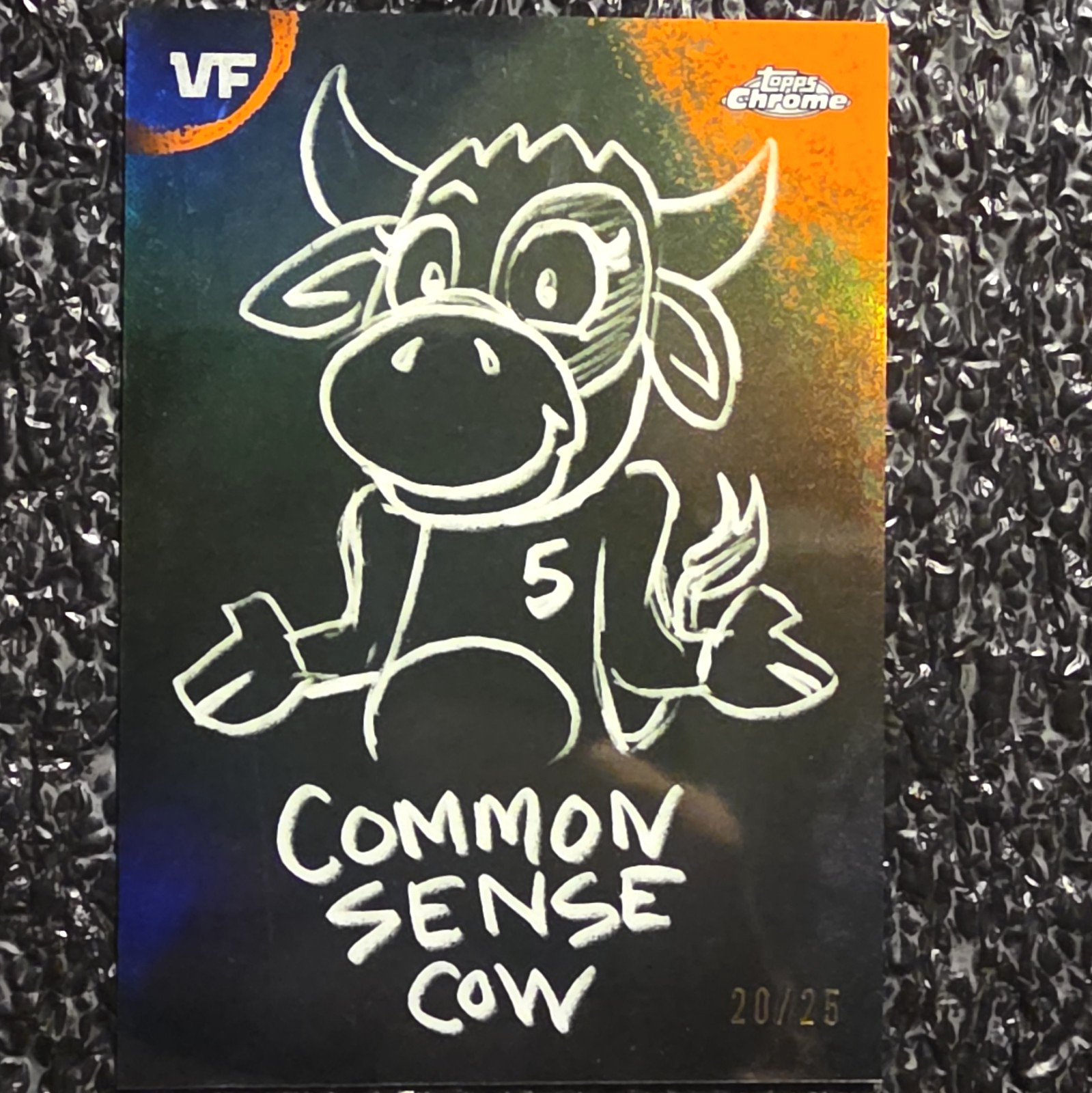 2025 topps chrome veefriends common sense cow c-8 insert serial numbered 20/25