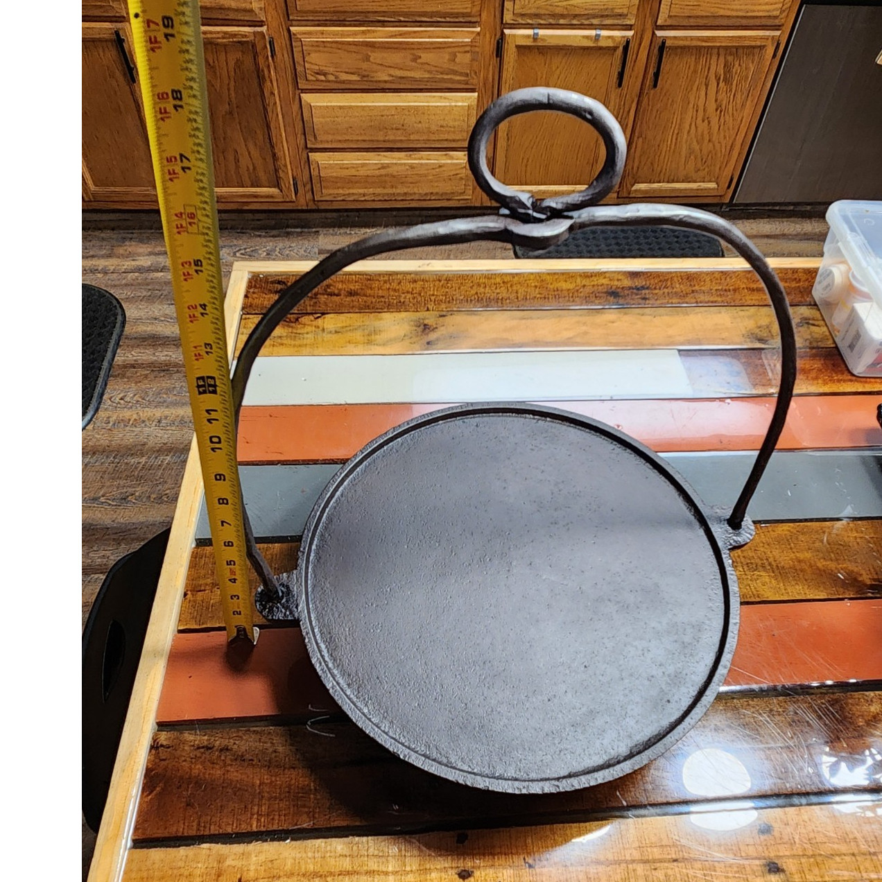 Cast Iron Hanging swing ring 3 Legs. Gate marked.
