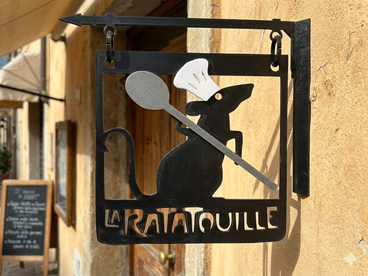 Ratatouille Sign Disney Kitchen Wall Art Remy Chef Decor French Bistro Prop Gift