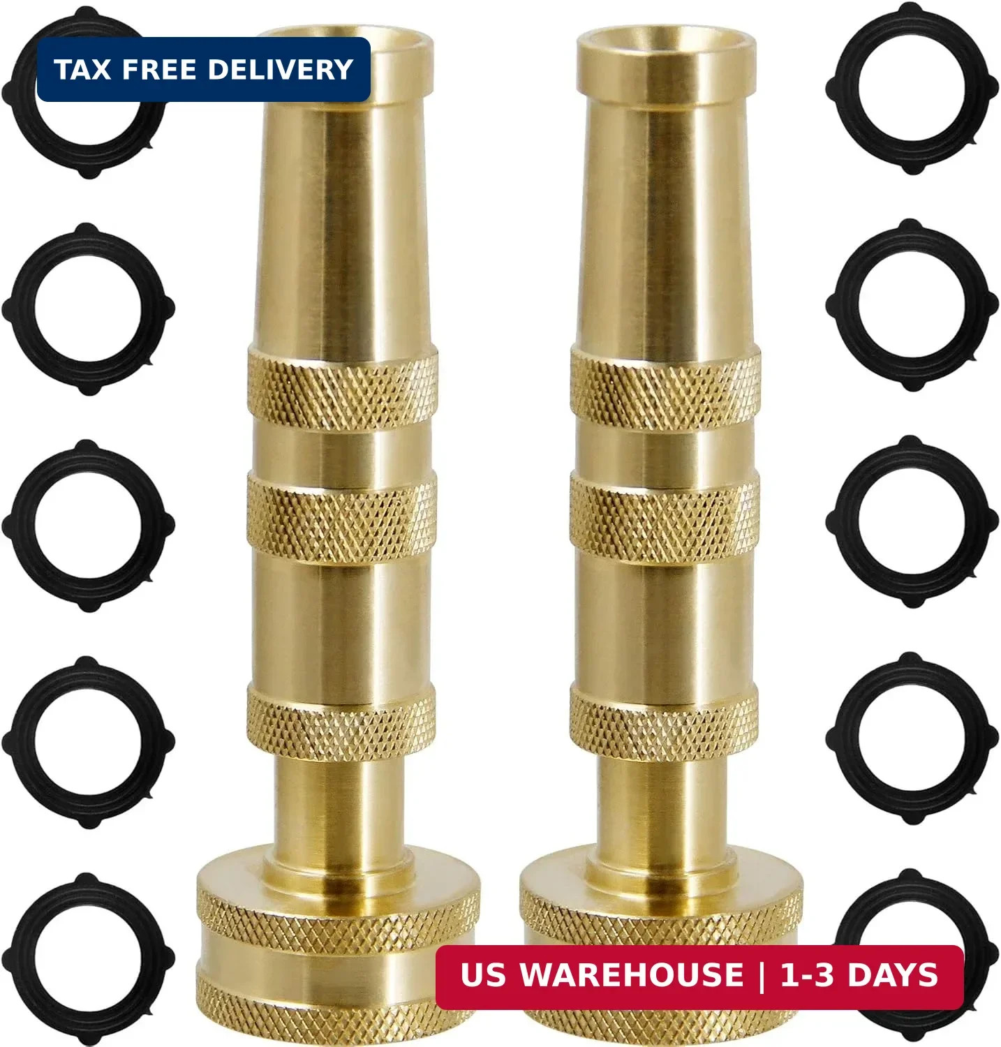 Solid Brass Hose Nozzle, 2 Pack 4\