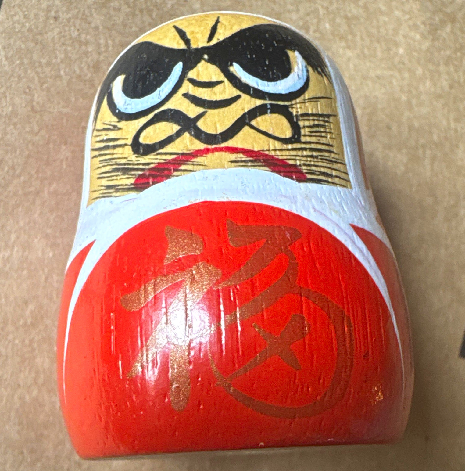 Vintage Japanese Arima Onsenji Temple Daruma Doll Hand Painted Japan Souvenir