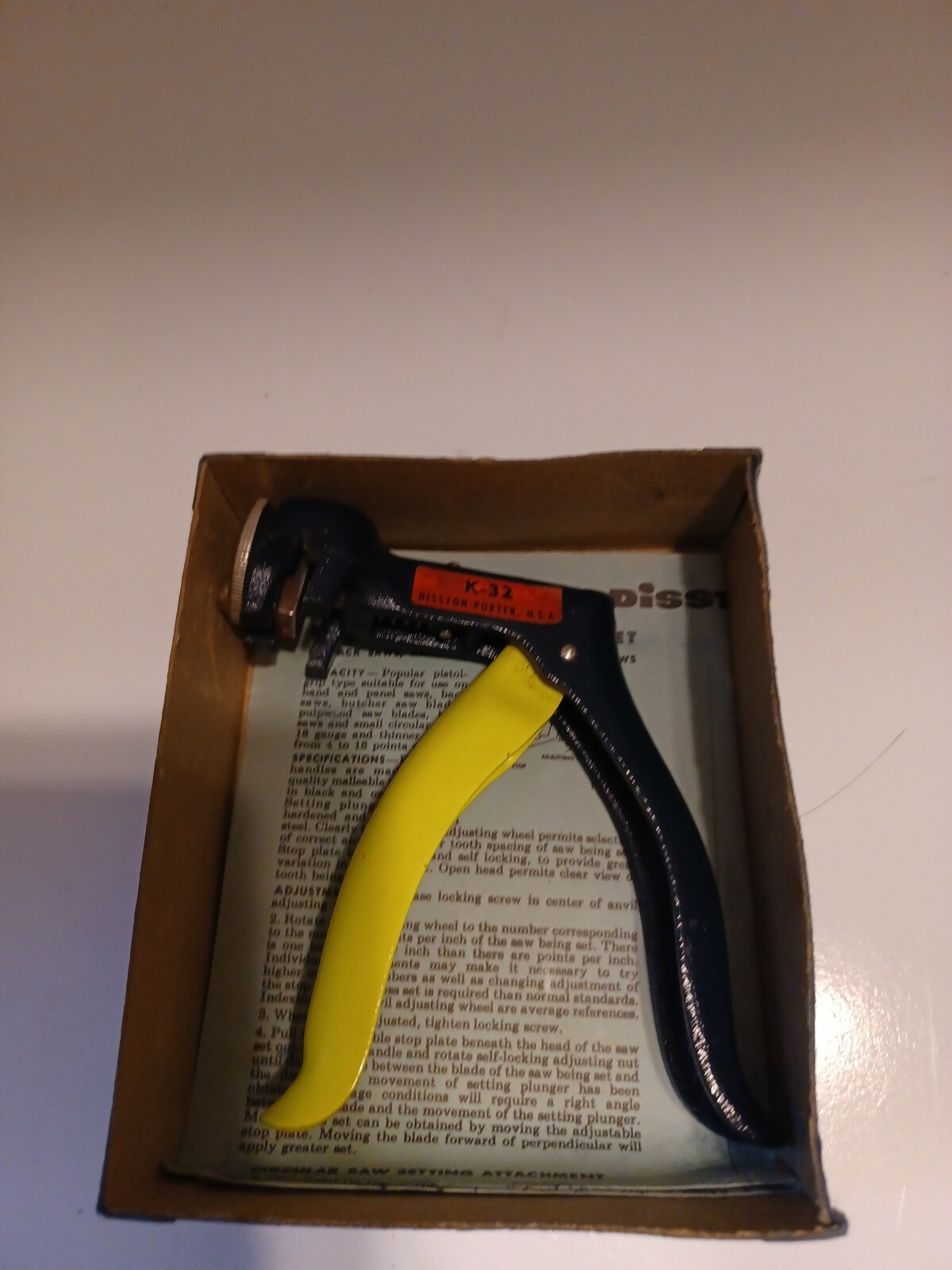 DISSTON KEYSTONE k 32 SAW SET tool w box
