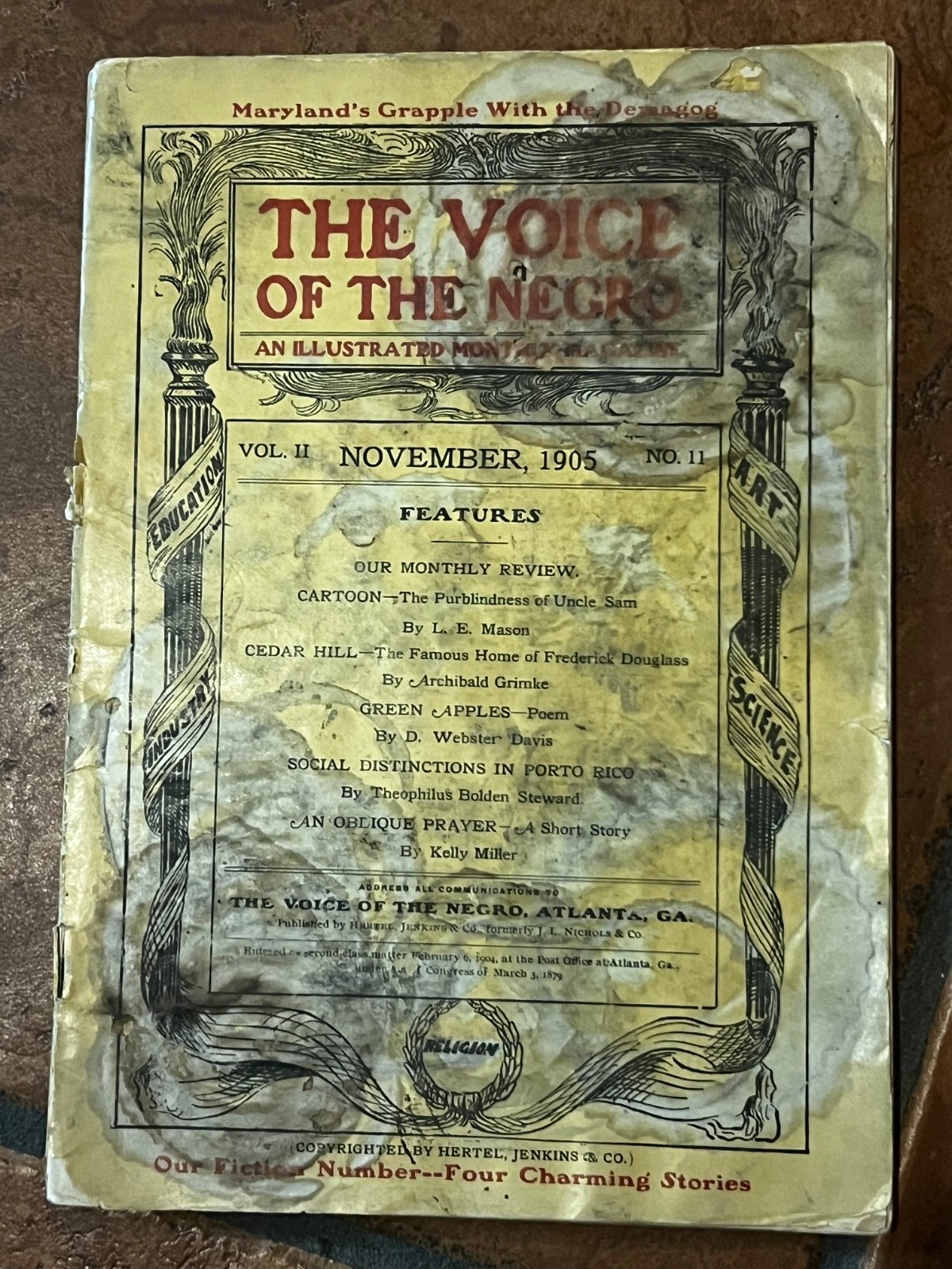 Rare The Voice of the Negro Vol. II, No. 11 Nov 1905 Early Issue
