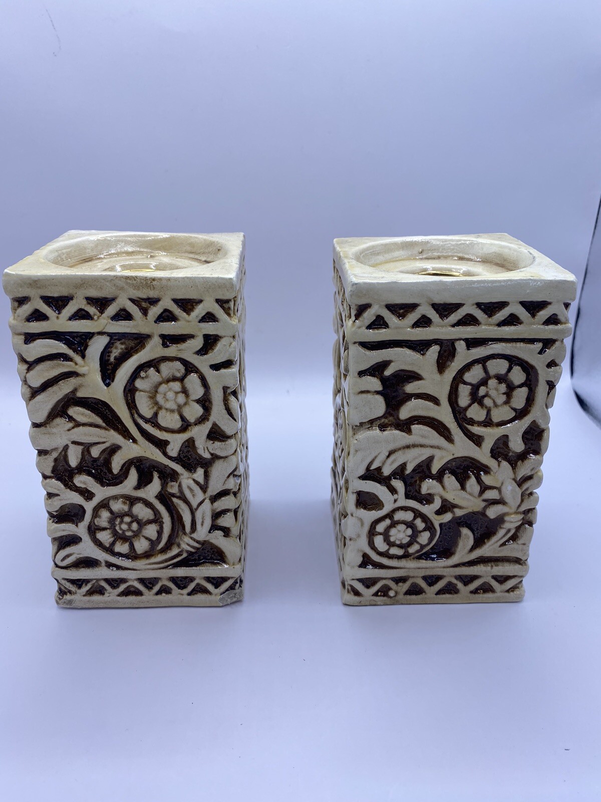 Vintage K.N. Japan MCM Candlestick Holders