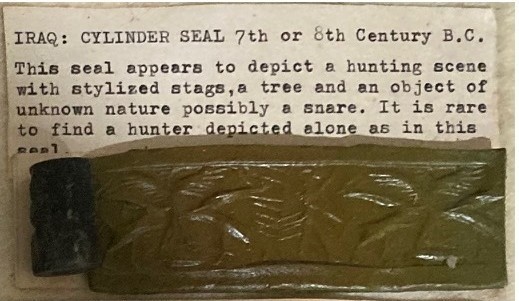 Authentic  Old Babylonian Cylinder Seal - Ancient Mesopotamian Artifact 1800 BCE