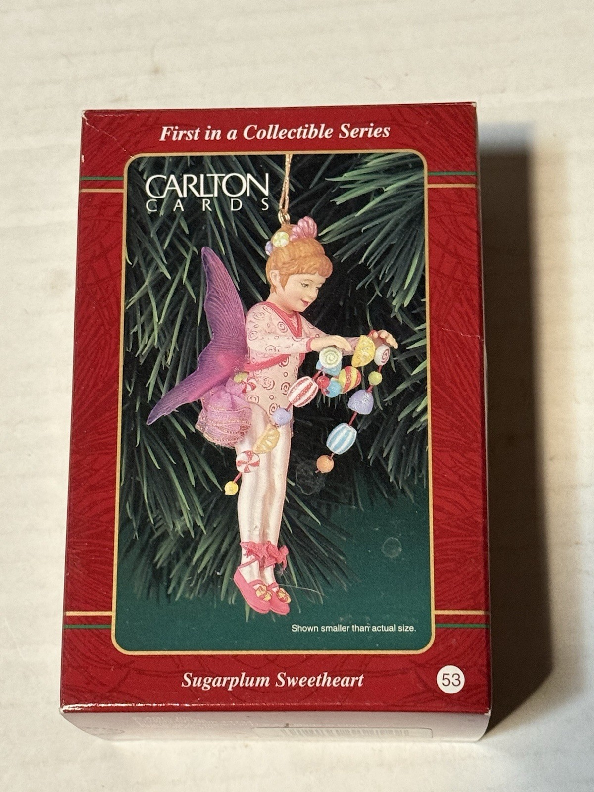 Vintage Carlton Heirloom Ornament Sugarplum Sweetheart 1st In Series Fairy 1999