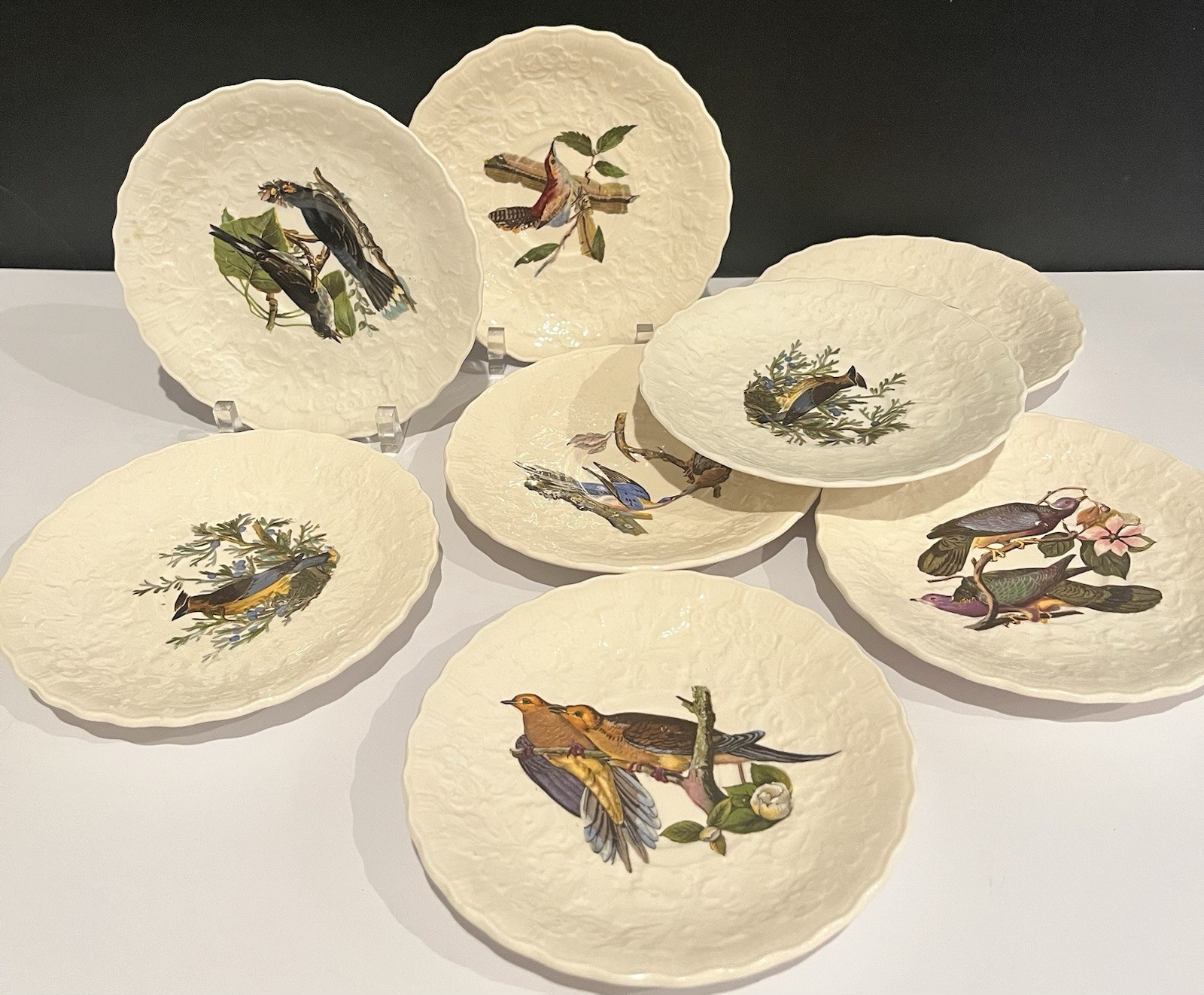 Alfred Meakin National Audubon Birds of America 5 3/8” Saucer Plates, Set Of 8