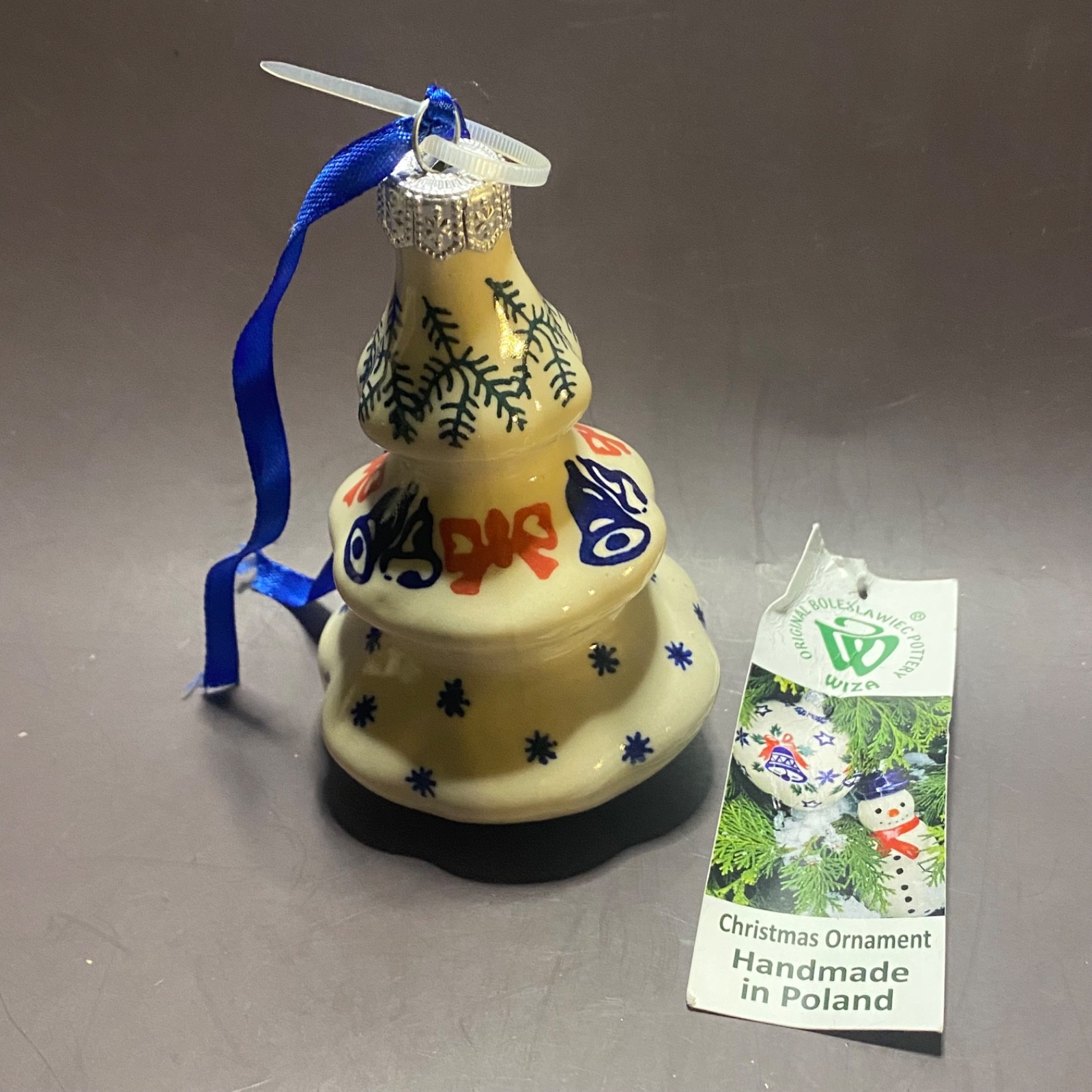 Bolesławiec Ceramika Wiza Polish Pottery Christmas Tree ornament