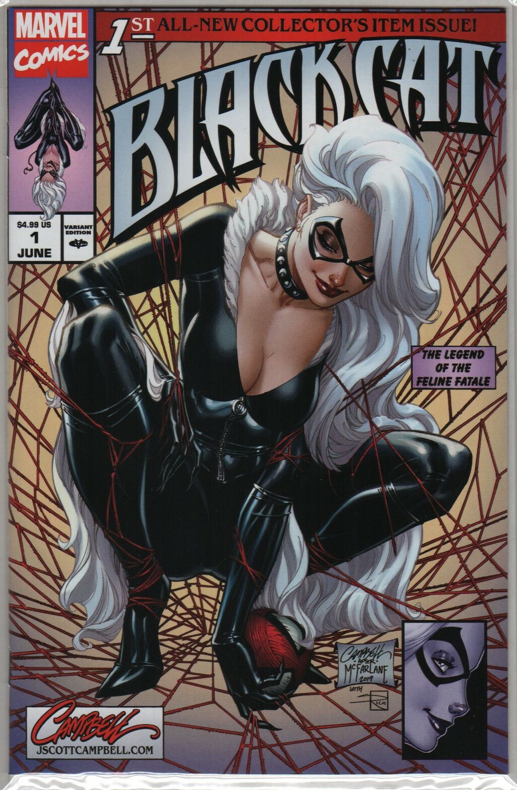 Black Cat 1 A J Scott Campbell Limited 1:1500 2019 9.8 Felicia Mary Spider-Man