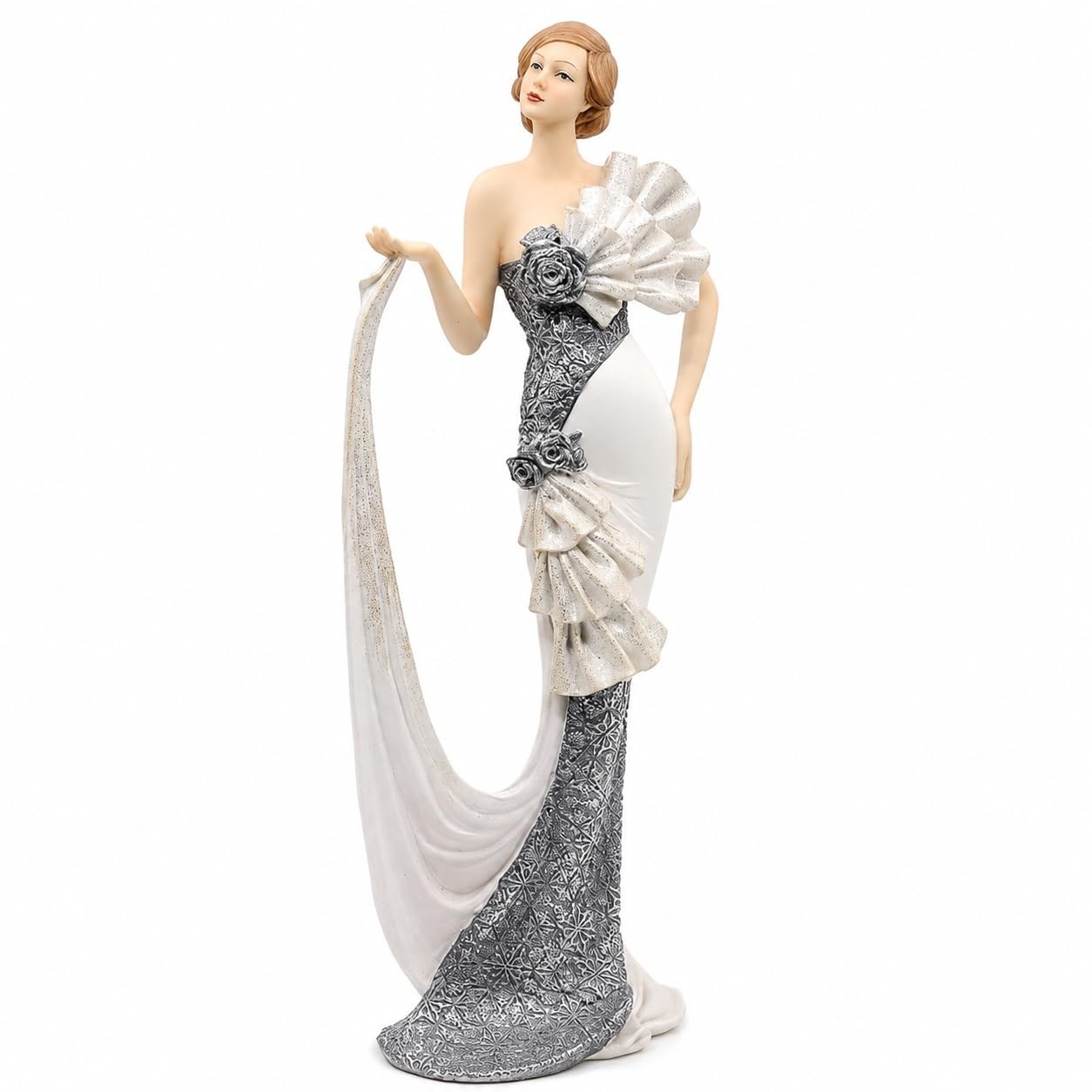 Comfy Hour 13 Inch Victorian Lady Figurine, Art Deco Woman Statue Comfy Hour 13 Inch Victorian Lady Figurine, Art Deco Woman Statue