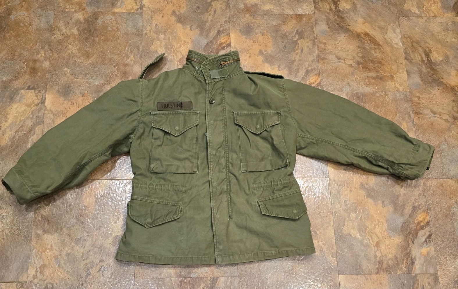 Vintage US Military Army Cold Weather OG-107 M65 Field Jacket Small X - Short 