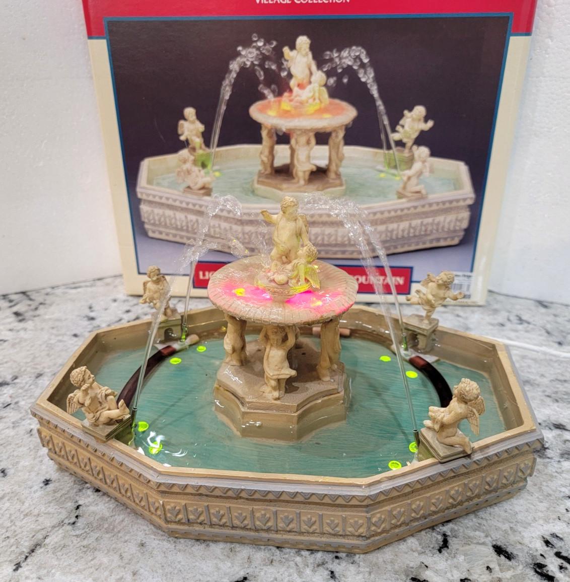 Lemax Village Collection Lighted Village Square Fountain