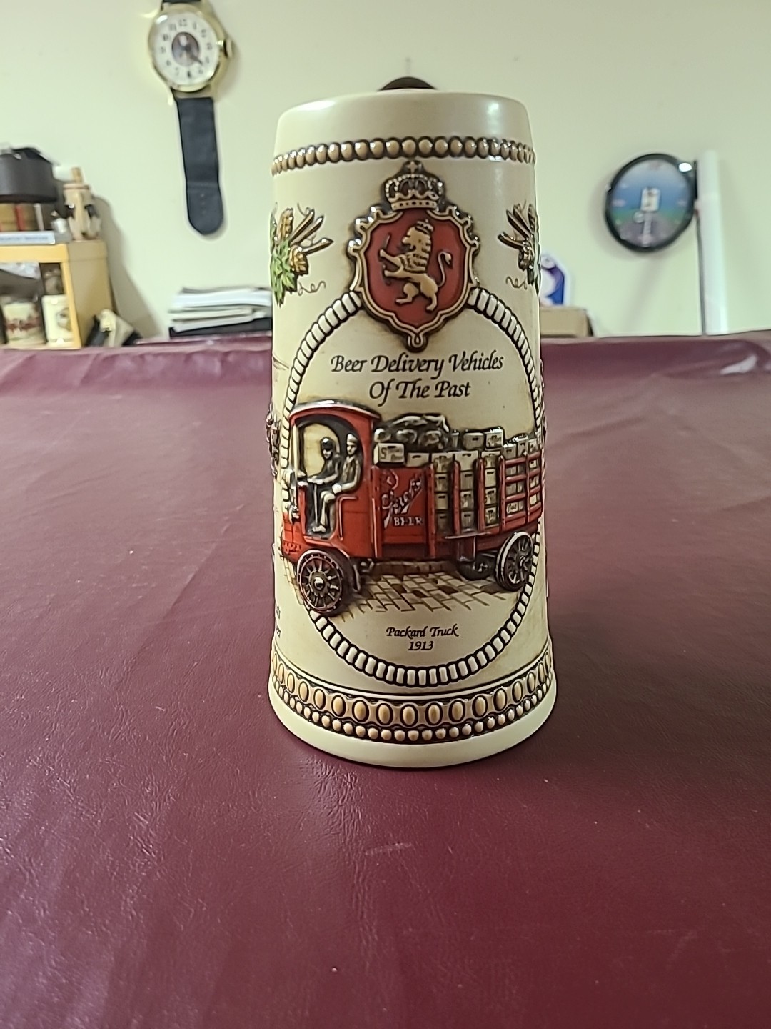 Beer Stein Stroh\'s Collectible Mug Past Delivery Vehicles Heritage Series V