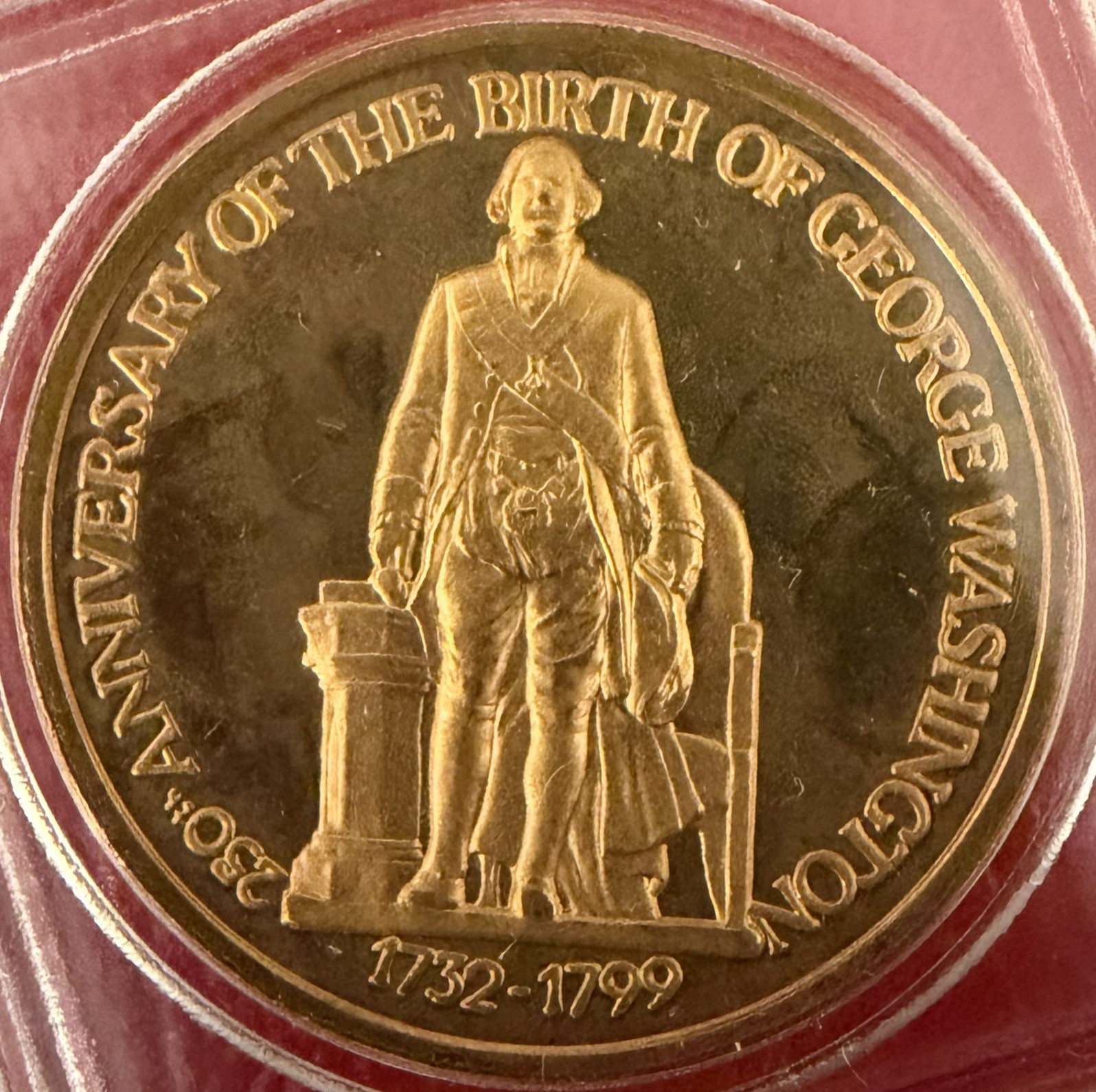 (10) George Washington Masonic Bronze Coin: 1982-83 PA Grand Lodge w/2